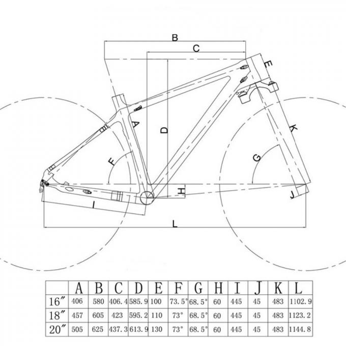 Le cadre de vélo du carbone 26er, neige/gros peinture adaptée aux besoins du client de vélo par cadre conçoit